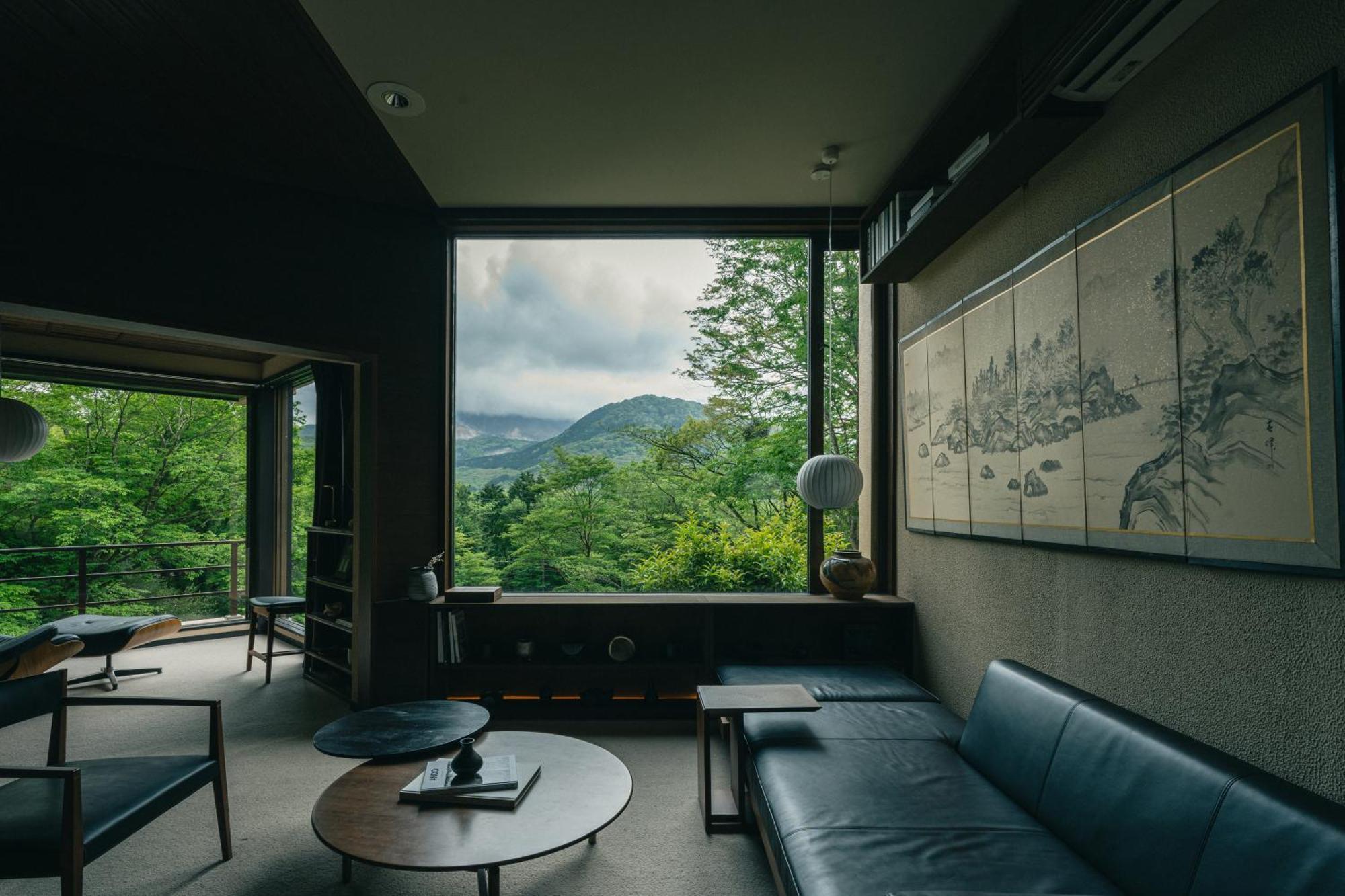 Aknot Hakone 大涌谷を望むモダニズム建築 東京から90分 Villa Buitenkant foto