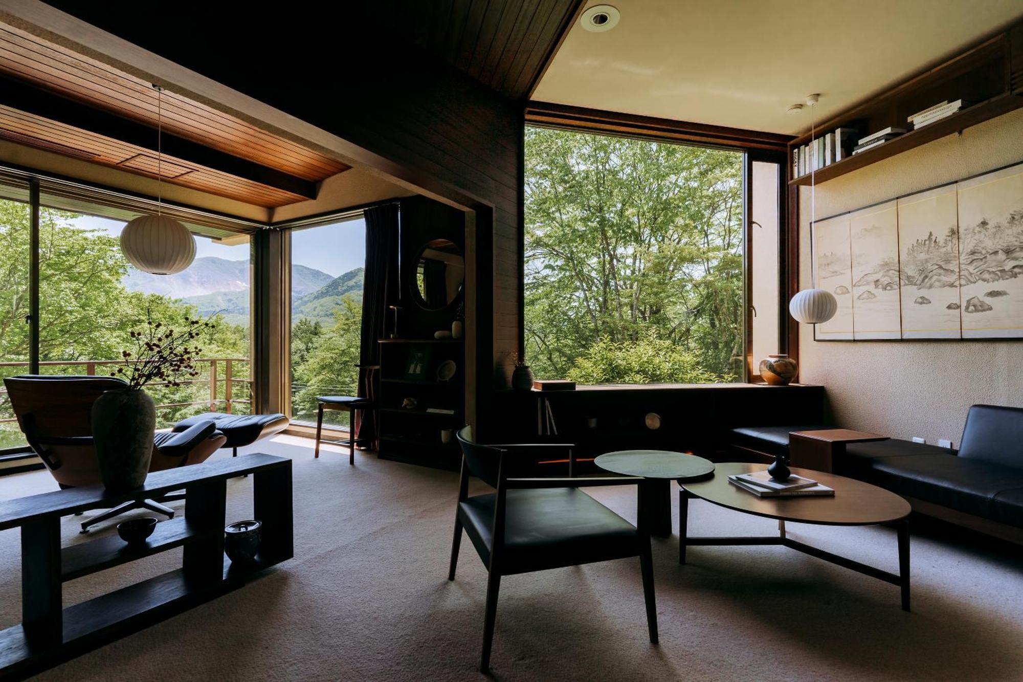 Aknot Hakone 大涌谷を望むモダニズム建築 東京から90分 Villa Buitenkant foto